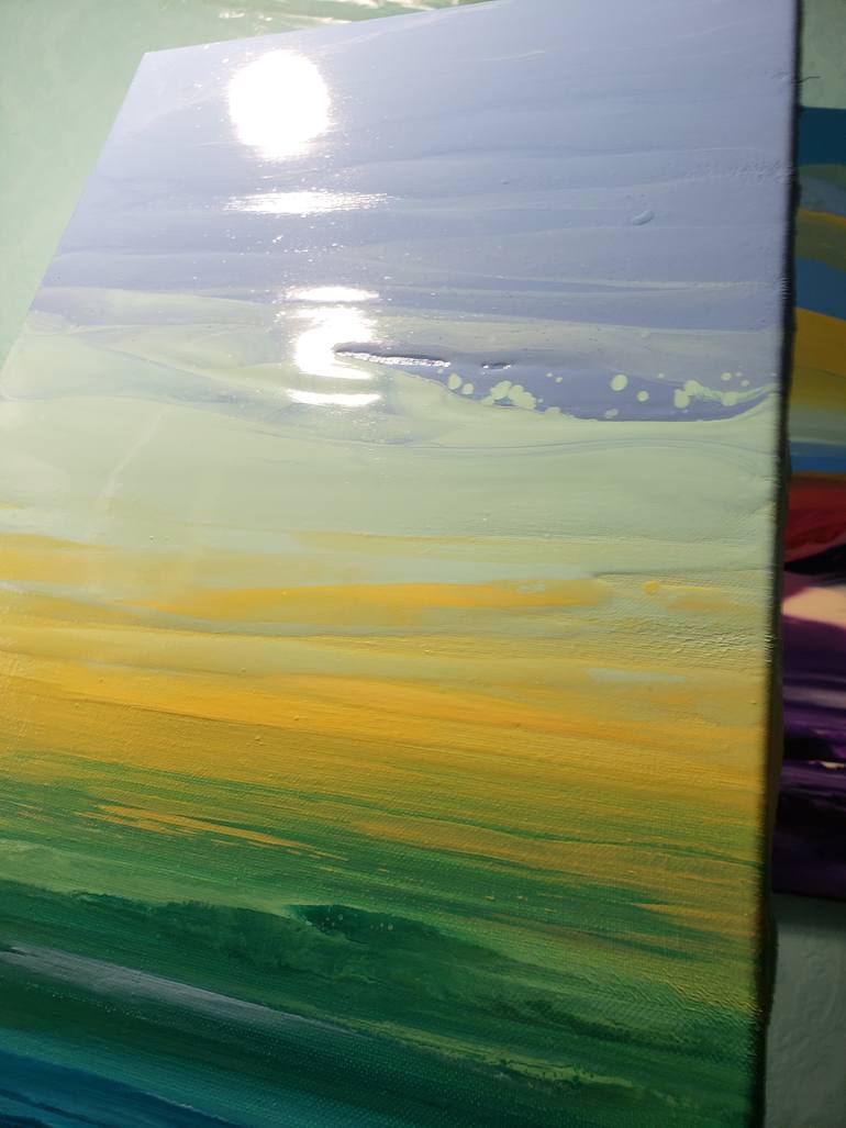 Original Abstract Water Painting by Jacob Jugashvili