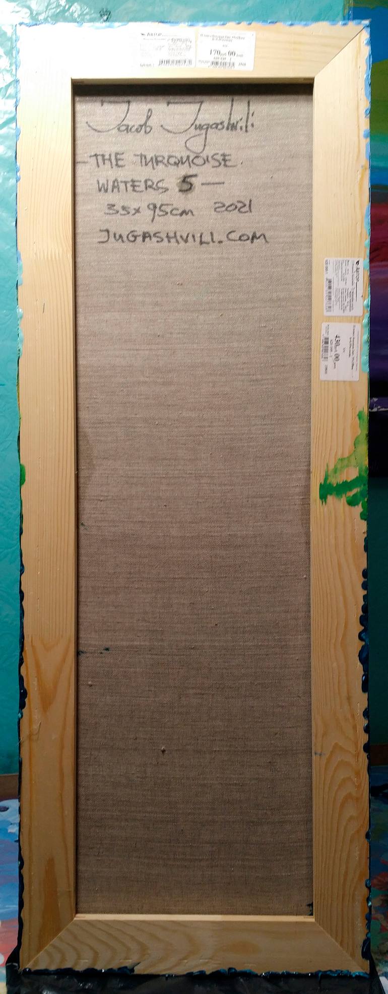 Original Abstract Water Painting by Jacob Jugashvili