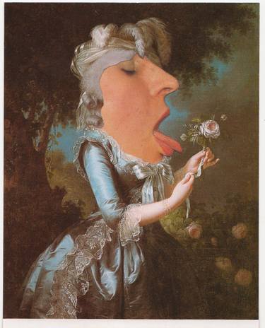 Original Surrealism Women Collage by Avoir l' Herbot
