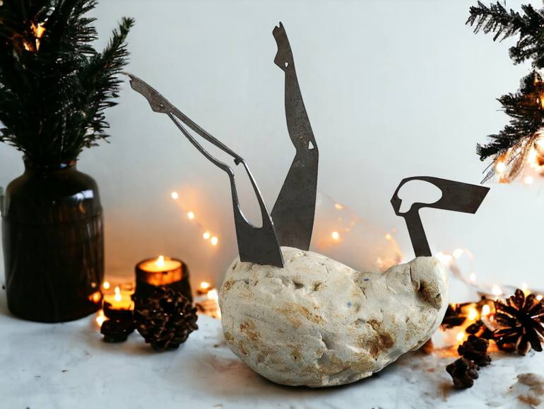 Original Abstract People Sculpture by Nadiia Otriazha Fedir Bushmanov