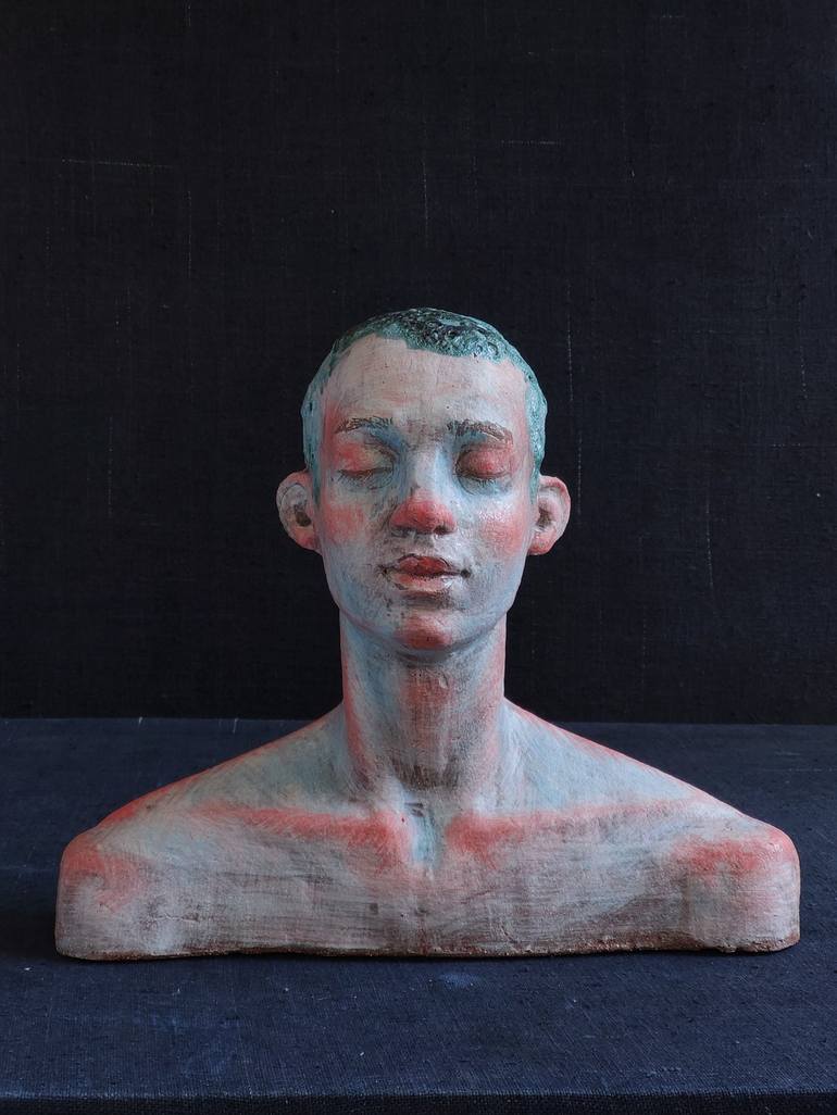 Original Contemporary People Sculpture by Nadiia Otriazha Fedir Bushmanov