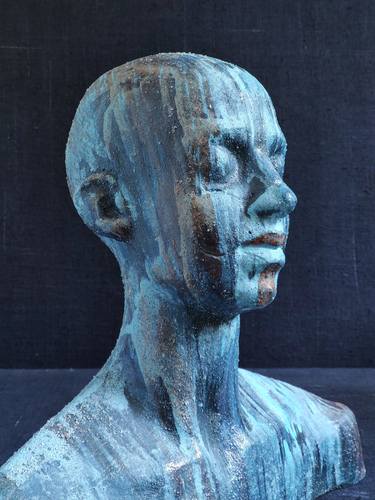 Original Contemporary People Sculpture by Nadiia Otriazha Fedir Bushmanov