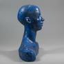 ceramic texture blue bust clay surface detail