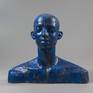 ceramic texture blue bust clay surface detail