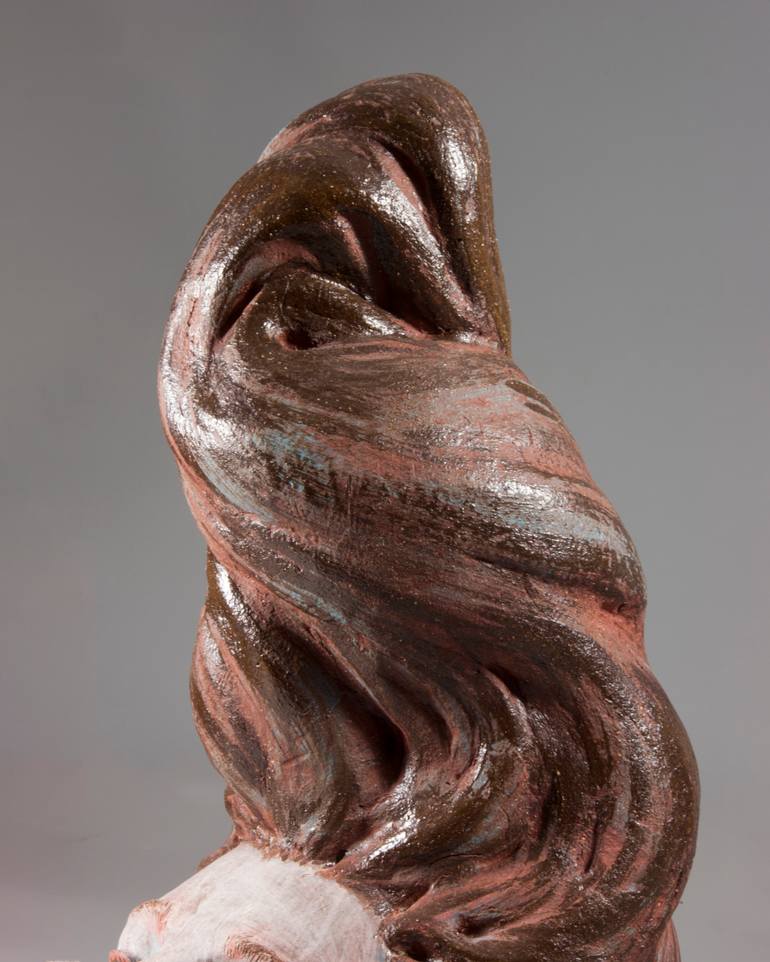 Original Art Deco People Sculpture by Nadiia Otriazha Fedir Bushmanov