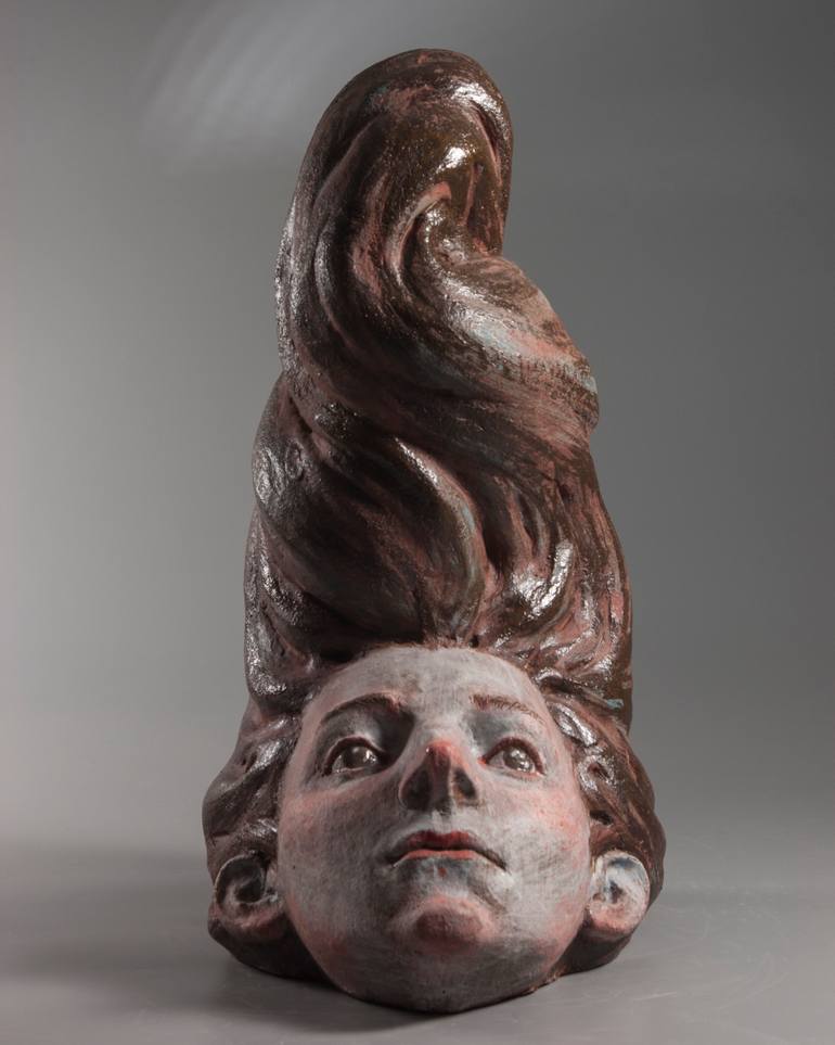 Original Art Deco People Sculpture by Nadiia Otriazha Fedir Bushmanov