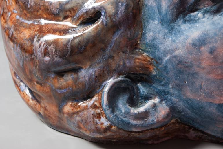 Original Art Deco People Sculpture by Nadiia Otriazha Fedir Bushmanov