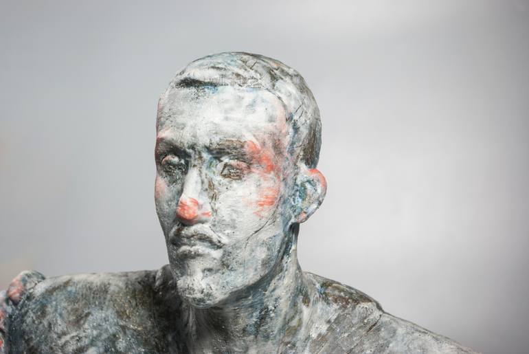 Original Figurative People Sculpture by Nadiia Otriazha Fedir Bushmanov