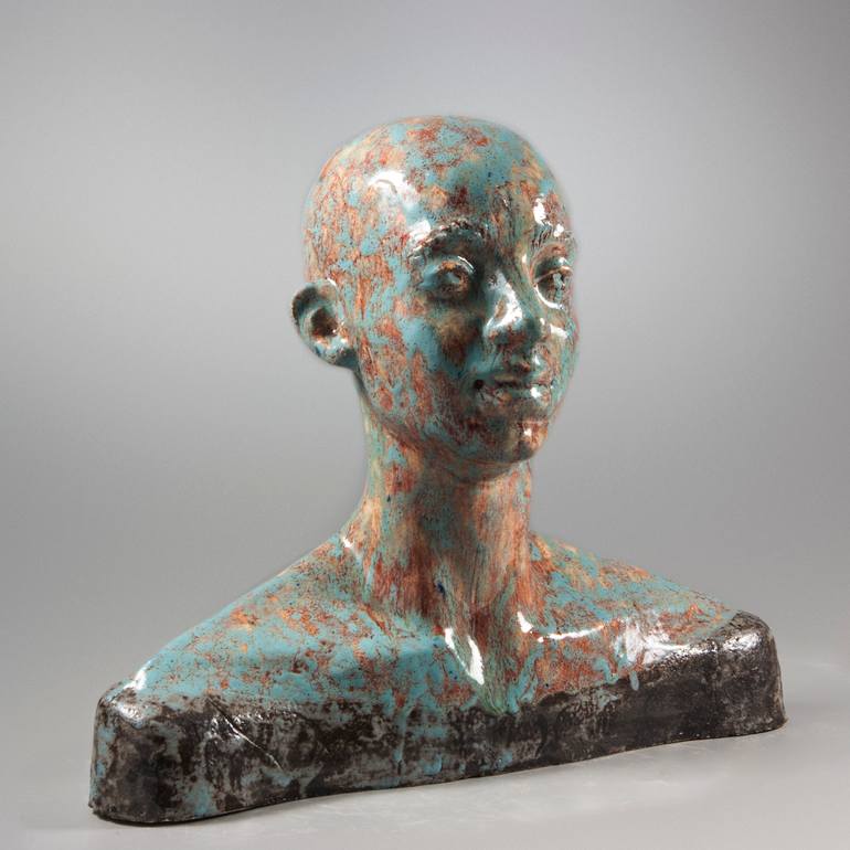 Original Contemporary People Sculpture by Nadiia Otriazha Fedir Bushmanov