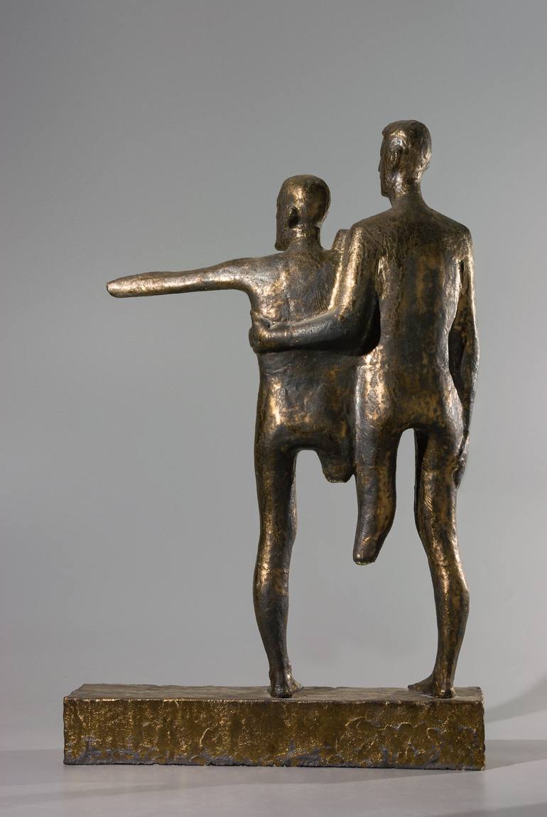 Original Symbolism People Sculpture by Nadiia Otriazha Fedir Bushmanov