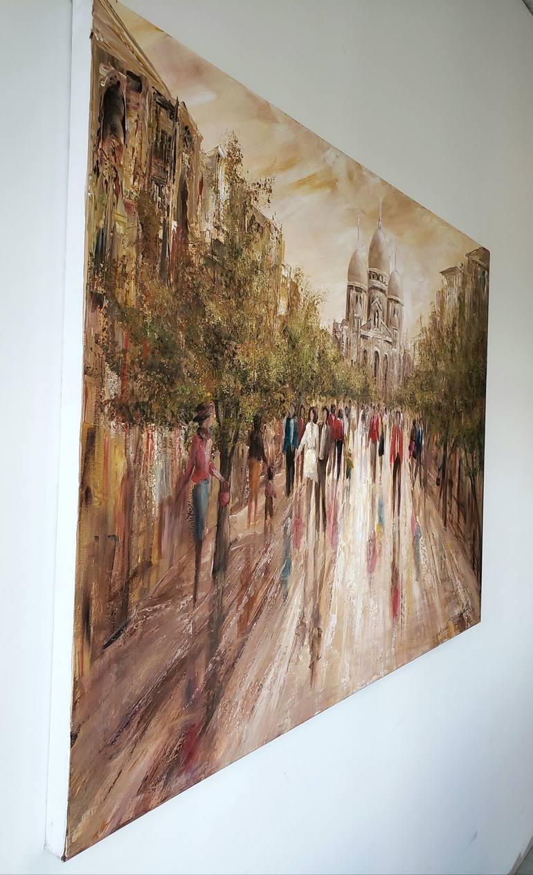 Original Abstract Expressionism Cities Painting by Alina Zorkina