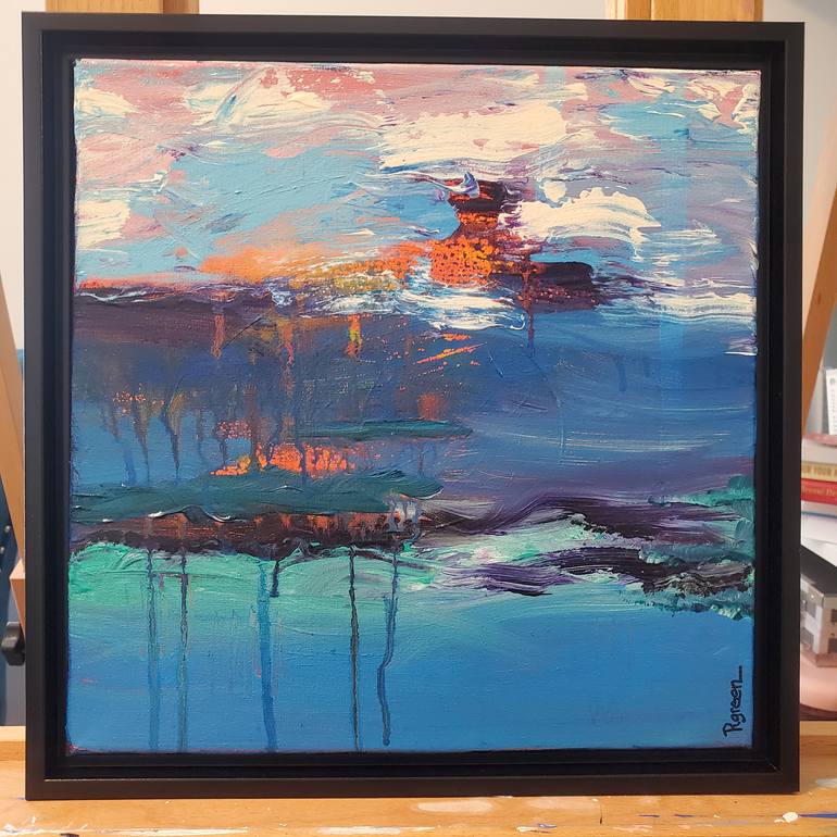 Original Abstract Expressionism Abstract Painting by Russtina Green