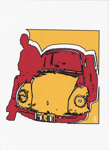 Print of Pop Art Automobile Mixed Media by Rosa Fatone