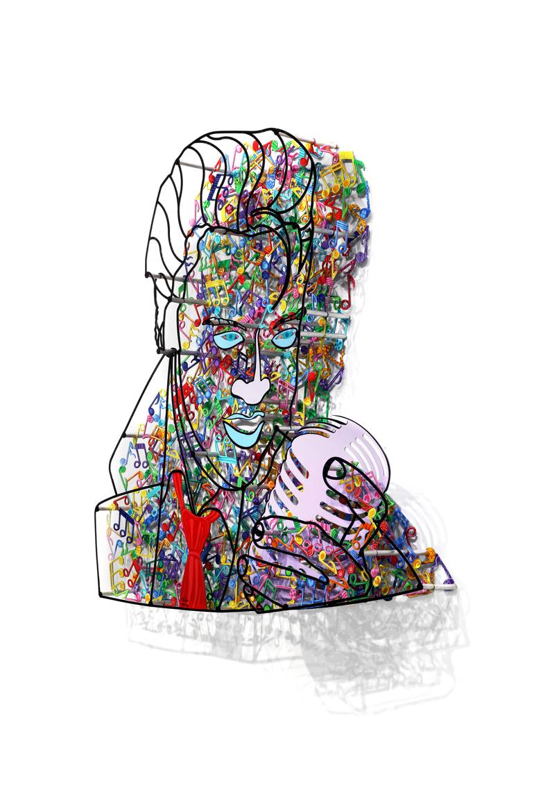 Original Modernism Pop Culture/Celebrity Sculpture by Shay Peled