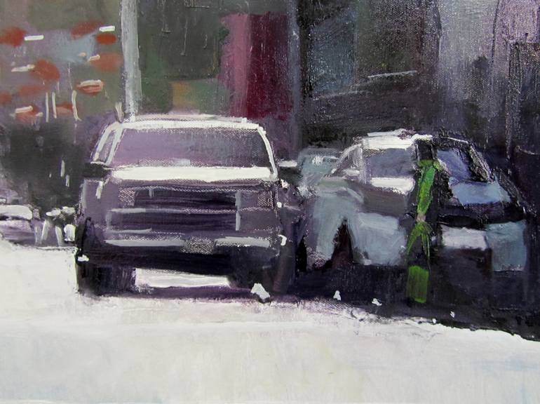 Original Expressionism Cities Painting by Ron Poznicek