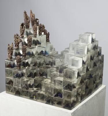 Saatchi Art Artist Lizzy Knight; Sculpture, “Stained Paper Stacked Chess Board” #art