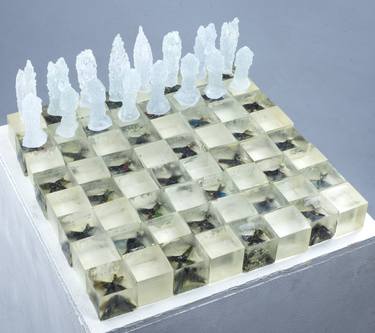 Stained Paper Chess Board thumb