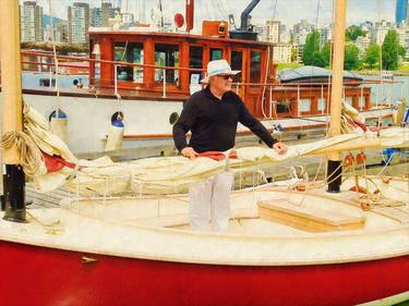 Man on his sailboat thumb