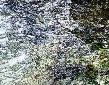 Print of Abstract Water Mixed Media by Linda Naiman