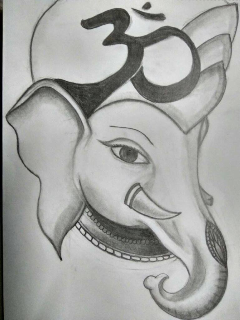Ganesha Drawing by scar ted | Saatchi Art