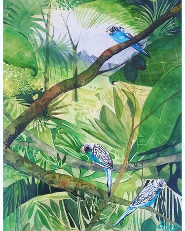 Print of Cubism Nature Paintings by Caroline Deeble