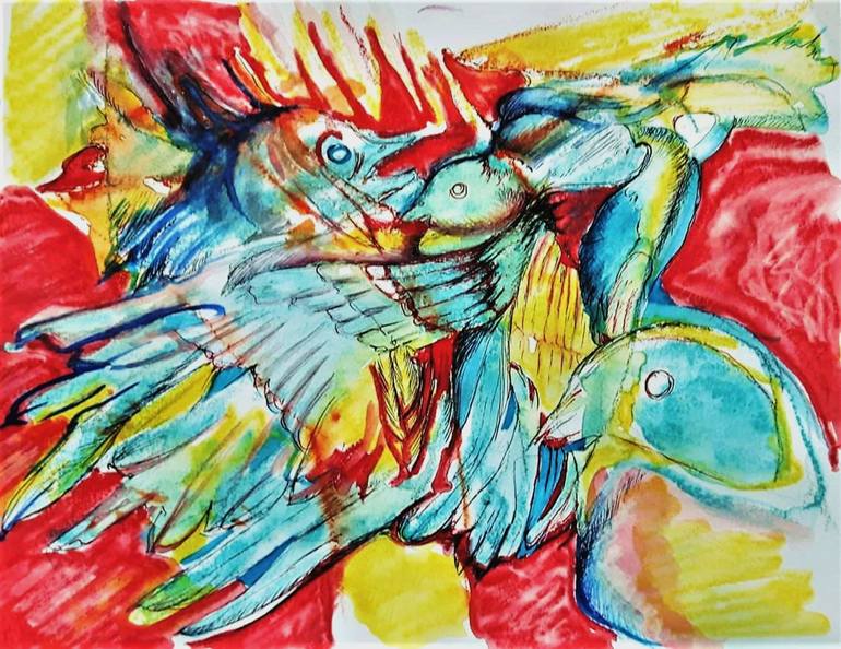 a-flutter Drawing by Debora Alanna | Saatchi Art