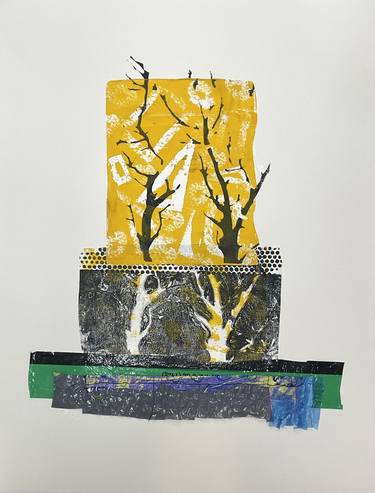 Original Contemporary Botanic Mixed Media by Joani Share