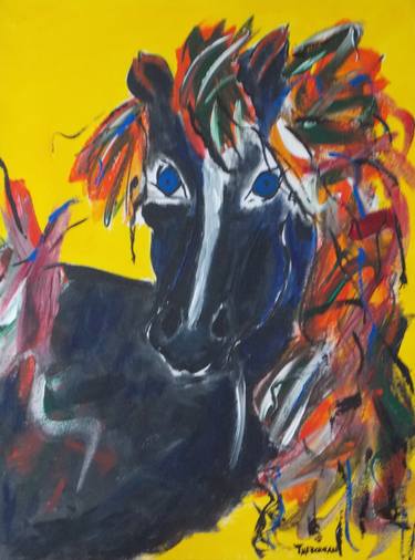 Original Abstract Horse Paintings by THIBODEAU ART