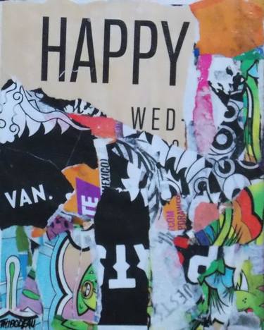 Original Abstract Graffiti Collage by Thibodeau Art