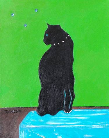 Original Figurative Cats Paintings by Thibodeau Art