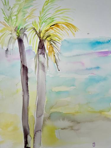 Original Abstract Beach Paintings by Alicia Jones