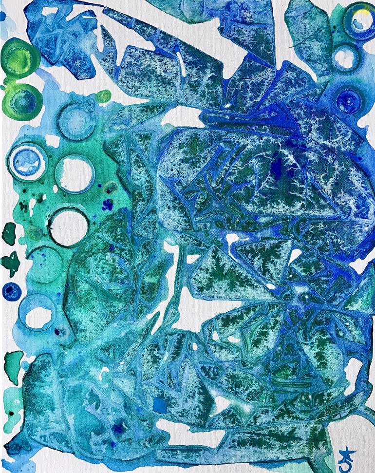Sea Leaf Painting by Alicia Jones | Saatchi Art