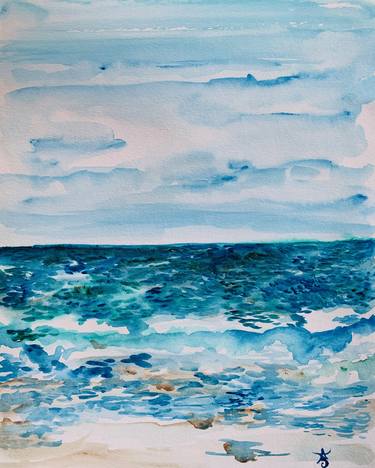 Print of Fine Art Beach Paintings by Alicia Jones