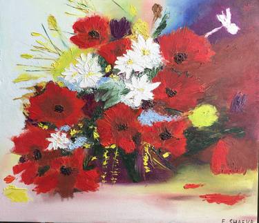 Original Impressionism Floral Paintings by Elvira Shaeva