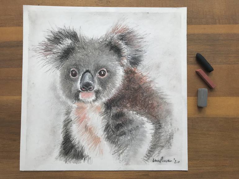 Original Expressionism Animal Drawing by Luci Power