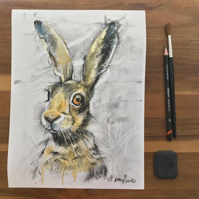 Original Expressionism Animal Drawing by Luci Power