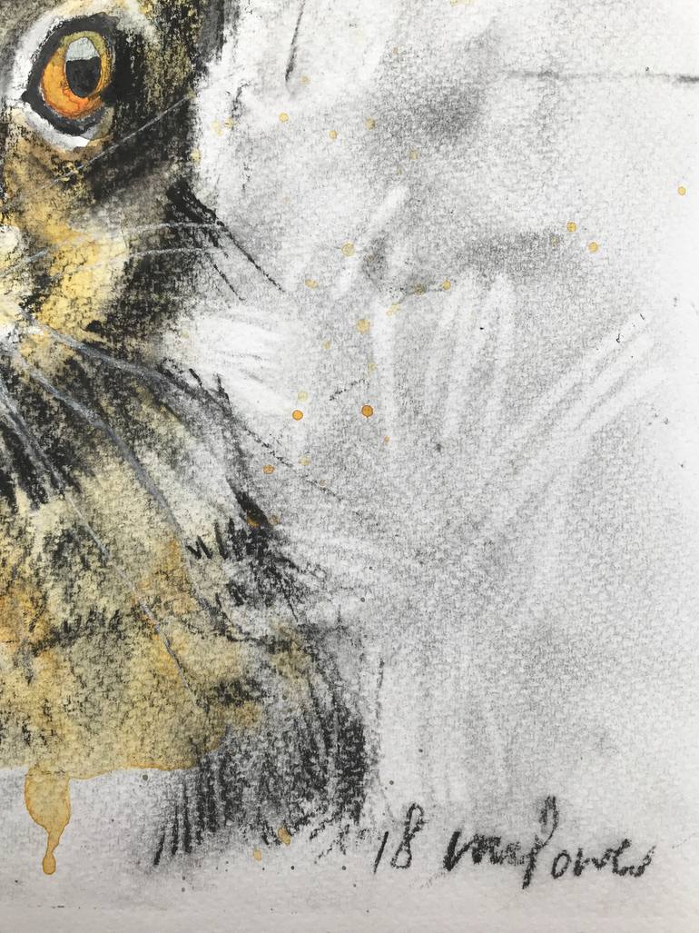 Original Expressionism Animal Drawing by Luci Power