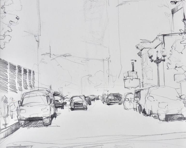 City Street Drawing By Alexa Snyder Saatchi Art
