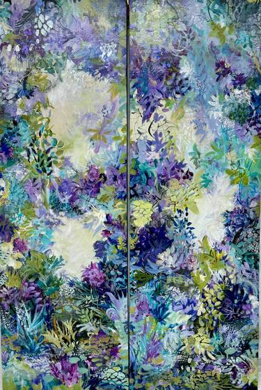 Original Abstract Botanic Painting by Dl Watson