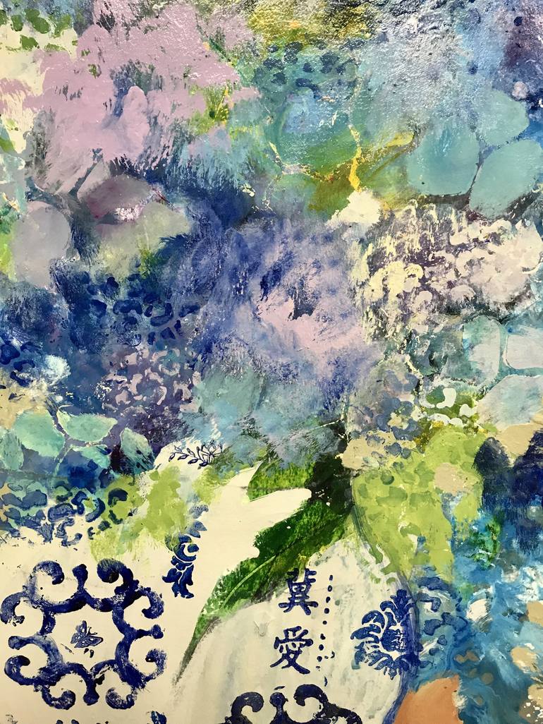Original Abstract Expressionism Floral Painting by DL Watson