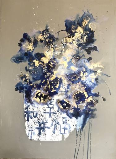 Original Abstract Expressionism Floral Paintings by DL Watson