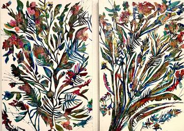 Original Abstract Botanic Paintings by DL Watson
