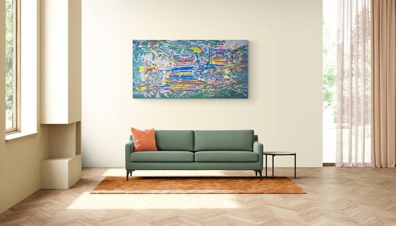 Original Abstract Landscape Painting by Erasmo Torres