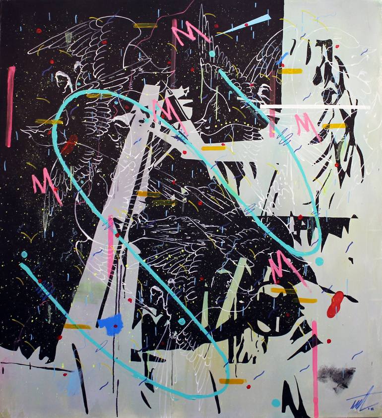 Original Conceptual Abstract Painting by Erasmo Torres