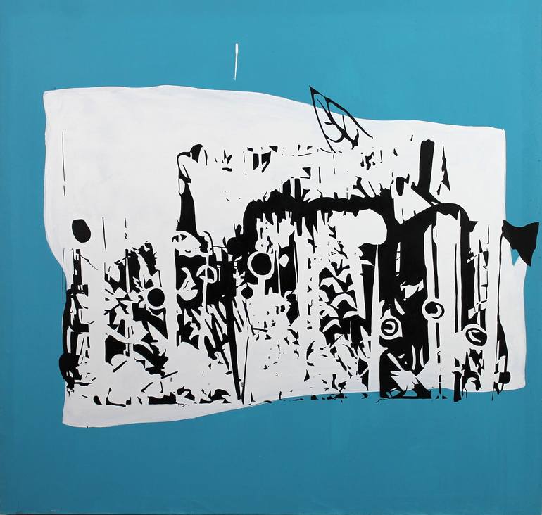Original Conceptual Abstract Painting by Erasmo Torres