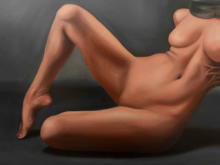 Original Surrealism Nude Painting by Kamilla Zarbaliyeva