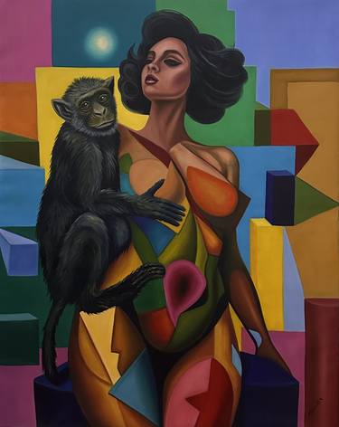 Original Figurative Abstract Painting by Kamilla Zarbaliyeva