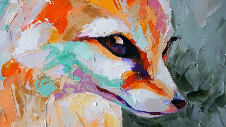 Original Abstract Animal Painting by Mari Dein