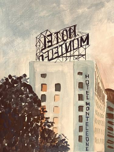 Original Modernism Architecture Paintings by Alice Lo