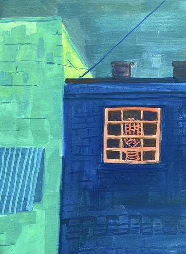 Original Minimalism Architecture Painting by Alice Lo